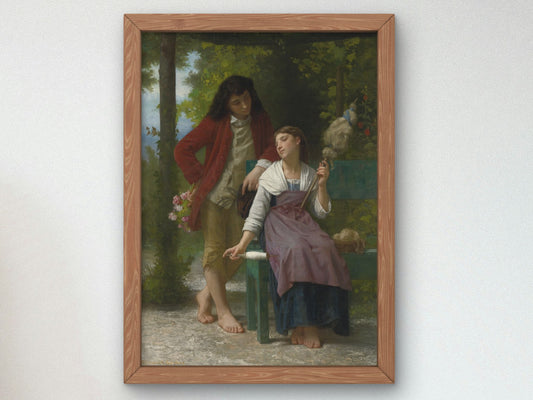 Before the Engagement by Elizabeth Jane Gardner 1884, Wall Art Print, Fine Art Reproduction, Museum Quality Decor, Poster