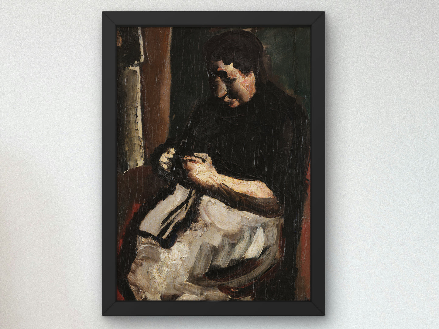 The Seamstress by Mario Sironi 1920, Wall Art Print, Fine Art Reproduction, Museum Quality Decor, Poster