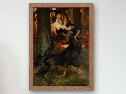A Witch by Edgar Bundy 1896, Wall Art Print, Fine Art Reproduction, Museum Quality Decor, Poster