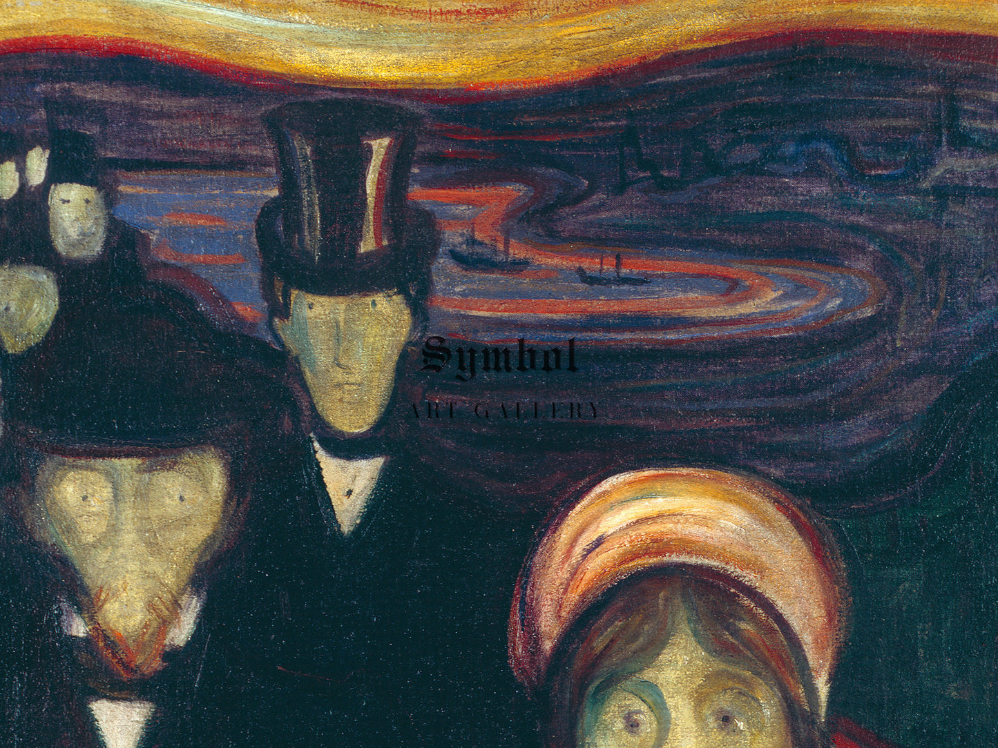 Anxiety by Edvard Munch 1894, Museum Quality Oil Painting, Modern Art home decor, wall art Print Poster