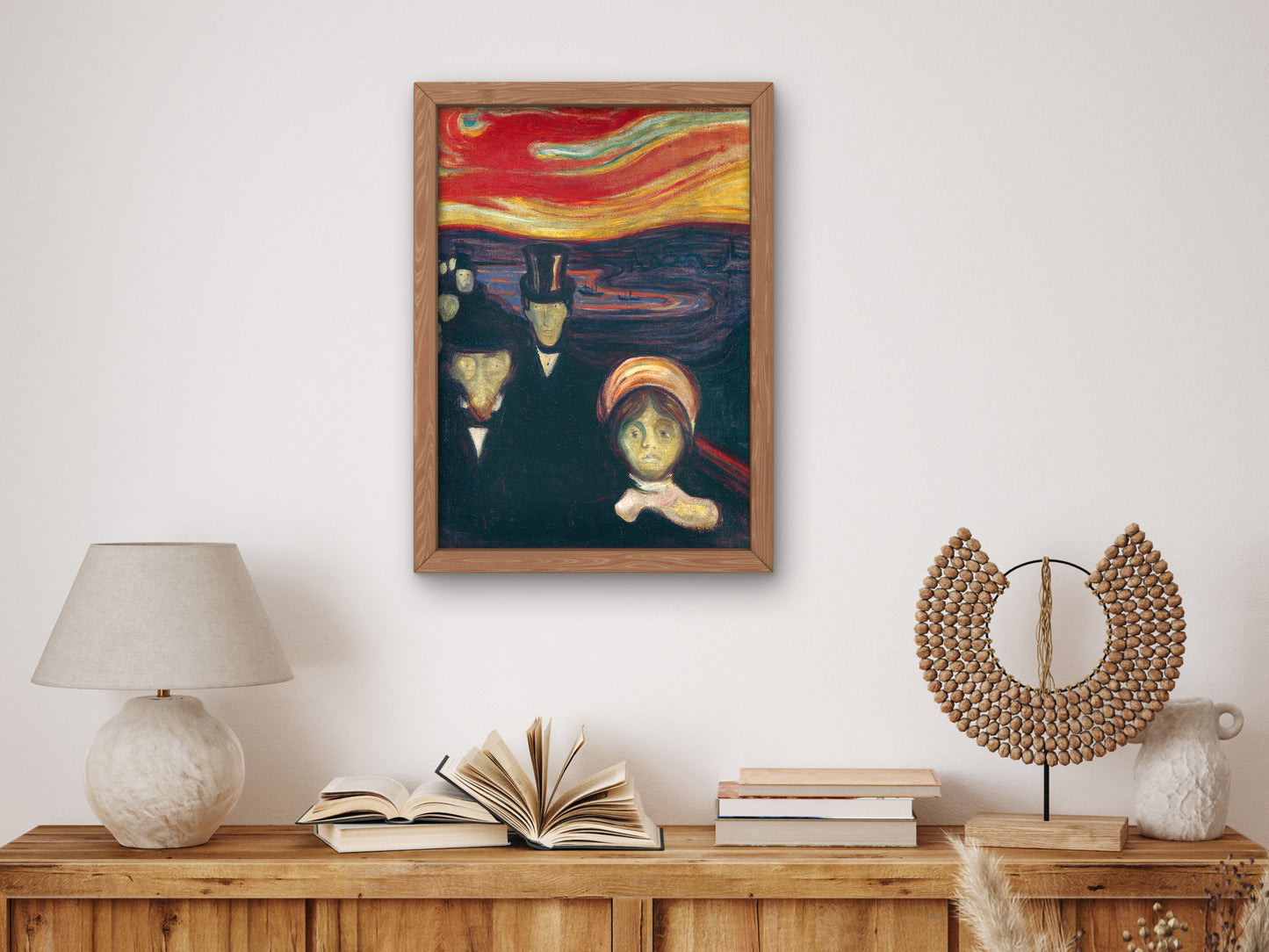 Anxiety by Edvard Munch 1894, Museum Quality Oil Painting, Modern Art home decor, wall art Print Poster