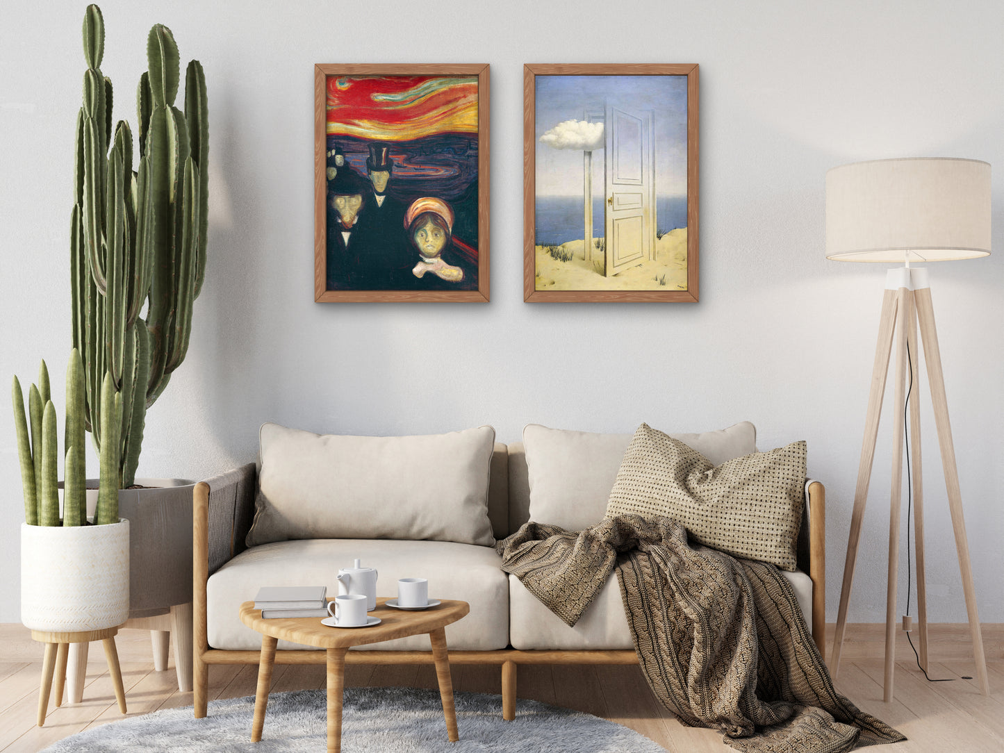 Anxiety by Edvard Munch 1894, Museum Quality Oil Painting, Modern Art home decor, wall art Print Poster