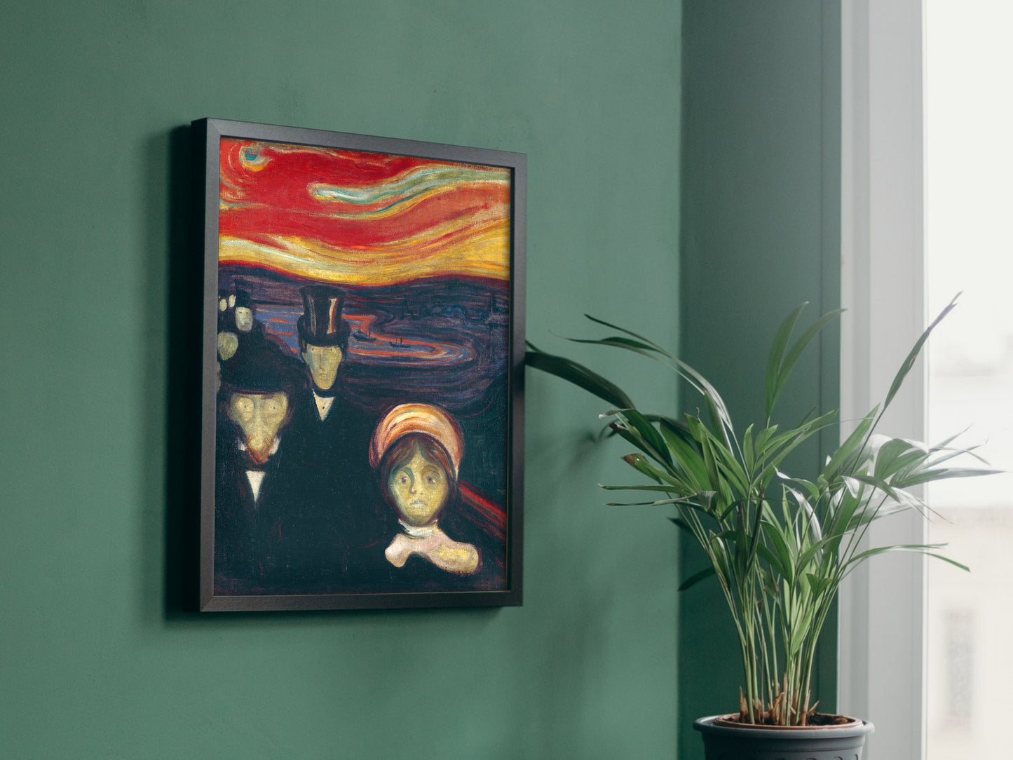 Anxiety by Edvard Munch 1894, Museum Quality Oil Painting, Modern Art home decor, wall art Print Poster