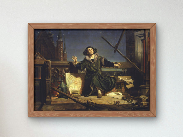 Astronomer Copernicus by Jan Matejko 1873, Art Print, Museum Quality artwork gallery poster, wall art, classy elegant home decor, surrealism