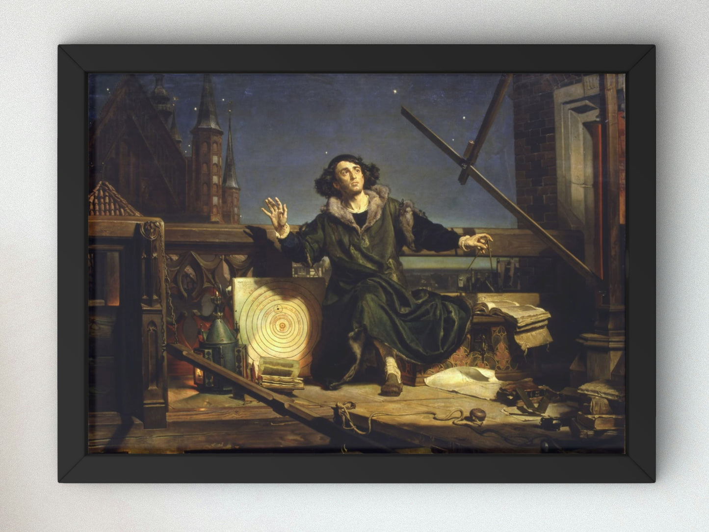 Astronomer Copernicus by Jan Matejko 1873, Art Print, Museum Quality artwork gallery poster, wall art, classy elegant home decor, surrealism