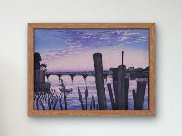 A thousand stakes by Ryogokubashi Kobayashi Kiyochika 1880, Japan Museum Quality print, Ukiyo-e Japanese wallArt Poster