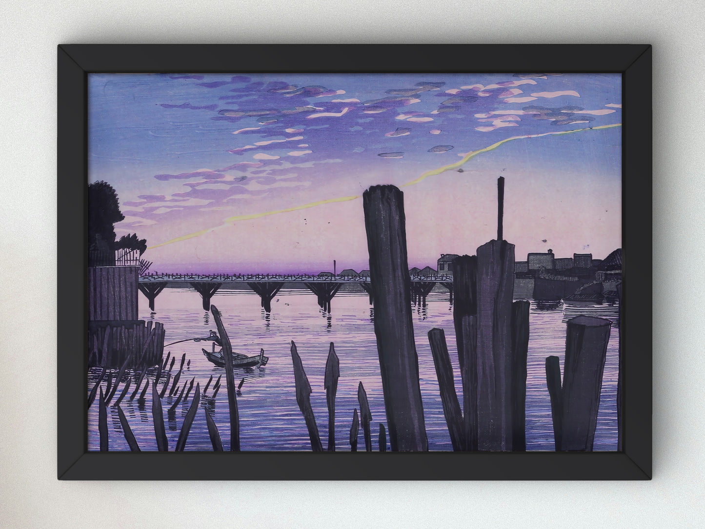 A thousand stakes by Ryogokubashi Kobayashi Kiyochika 1880, Japan Museum Quality print, Ukiyo-e Japanese wallArt Poster