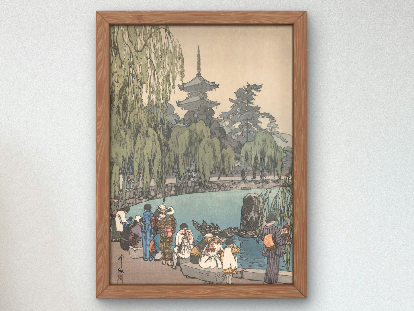 Carp and Tortoises by Hiroshi Yoshida 1940, Japan Museum Quality print, Ukiyo-e, Japanese wall Art Poster, Art Gift