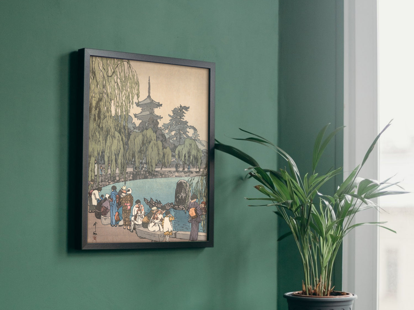 Carp and Tortoises by Hiroshi Yoshida 1940, Japan Museum Quality print, Ukiyo-e, Japanese wall Art Poster, Art Gift