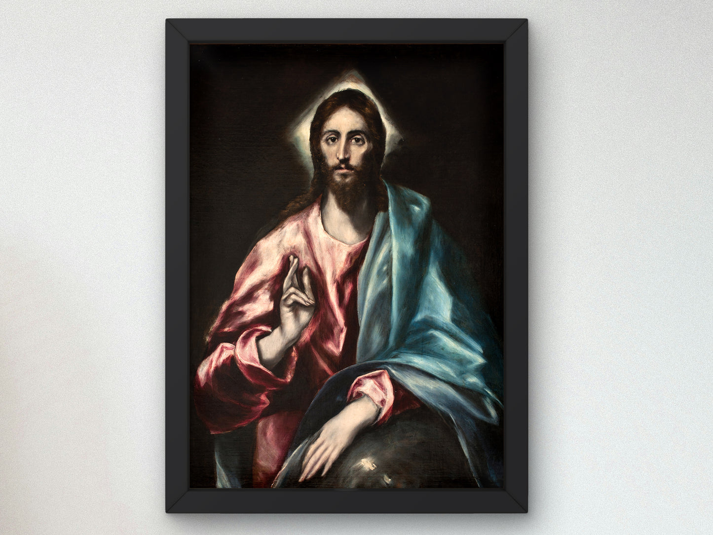 Christ as Saviour by El Greco 1610, Museum Quality Oil Painting, Classical Wall Art Print home decor Housewarming Gift