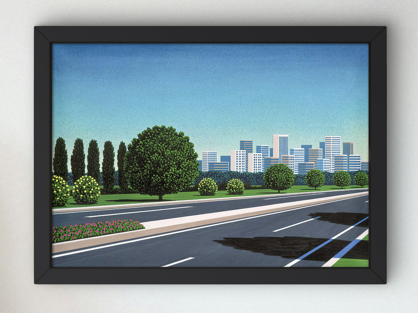 City Highway by Hiroshi Nagai Poster, 80's Aesthetic, Vaporwave, Synthwave, Japan Art, Retrowave,  Housewarming Art Gift Print