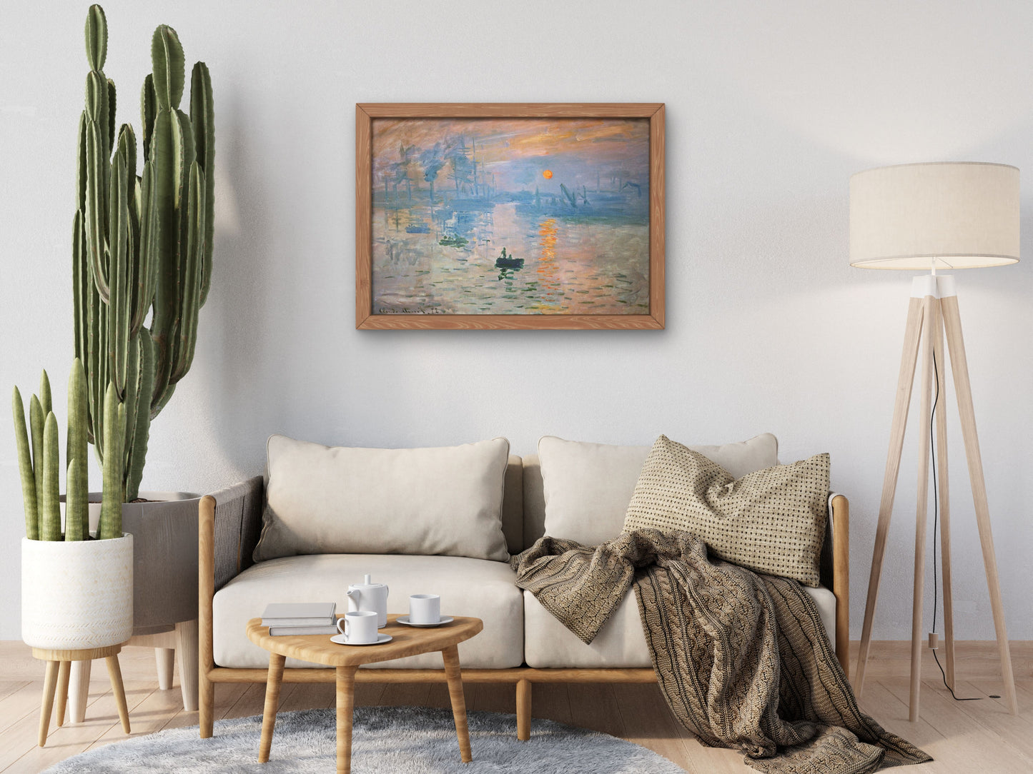 Claude Monet Sunrise 1972, Museum Quality artwork gallery poster, wall art, classy elegant home decor, Sunrise