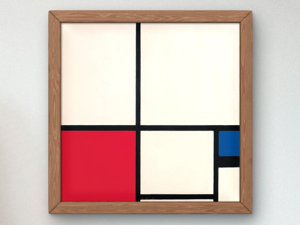 Composition No. I with Red and Blue by Piet Mondrian 1931, Museum Quality Print, Modern art, home Deco Wall art Poster Housewarming art Gift