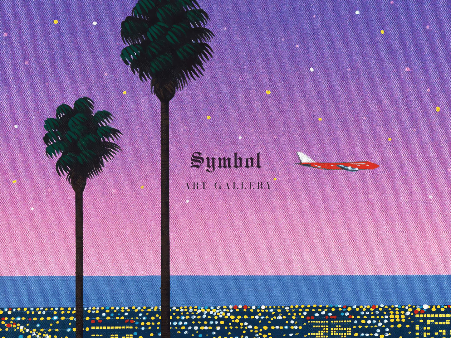 Downtown Sunset Aircraft by Hiroshi Nagai, Art Print, Vaporwave, Synthwave, Japan Art, Museum Quality Poster, 80s Aesthetic Art