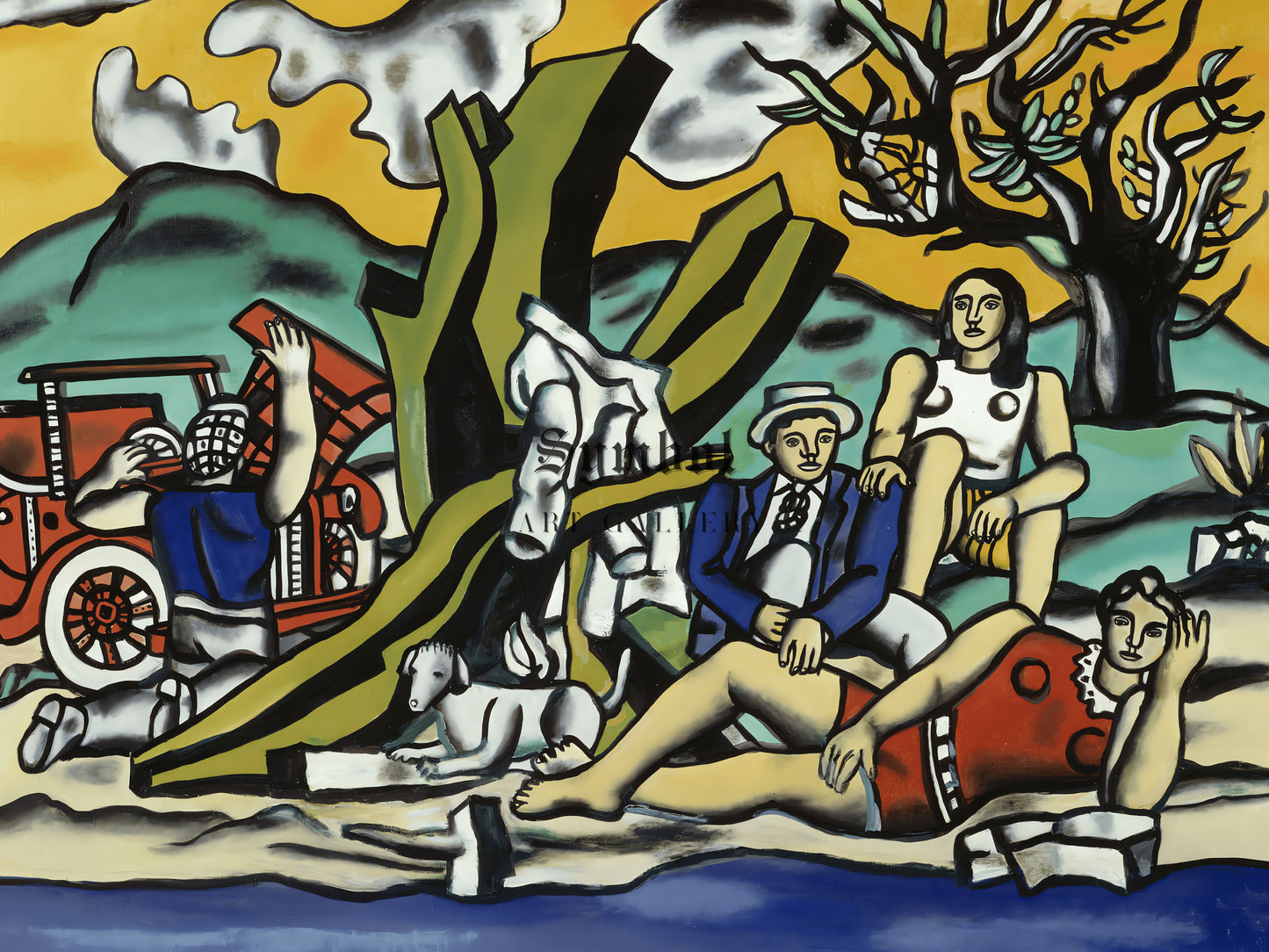 Un loisir bien mérité by Fernand Léger 1948 Art Print Poster, Museum Quality Oil Painting, Modern Art home decor, wall art Gift Housewarming