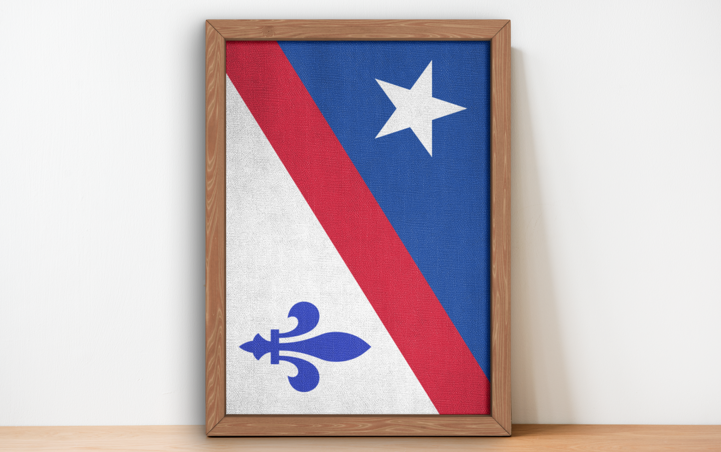 Drapeau Franco-Américain Poster wall art prints French American Vintage Flag