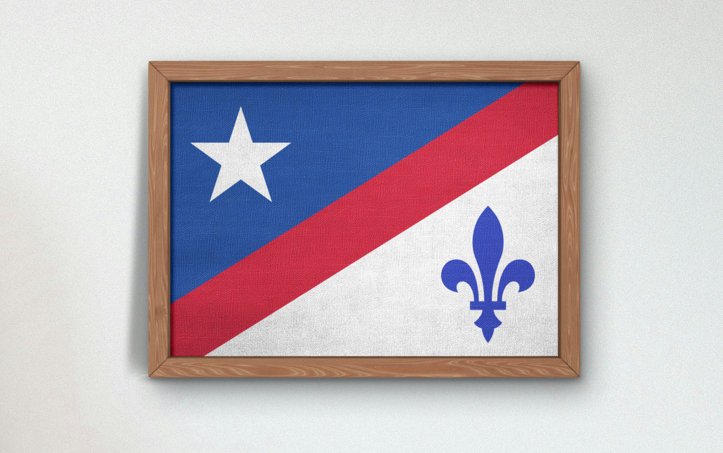 Drapeau Franco-Américain Poster wall art prints French American Vintage Flag