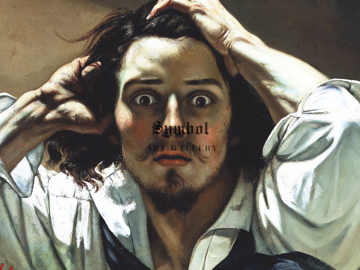 Desperate Man by Gustave Courbet 1843, Museum Quality Oil Painting Classical Art Poster, home deco, Housewarming Gift