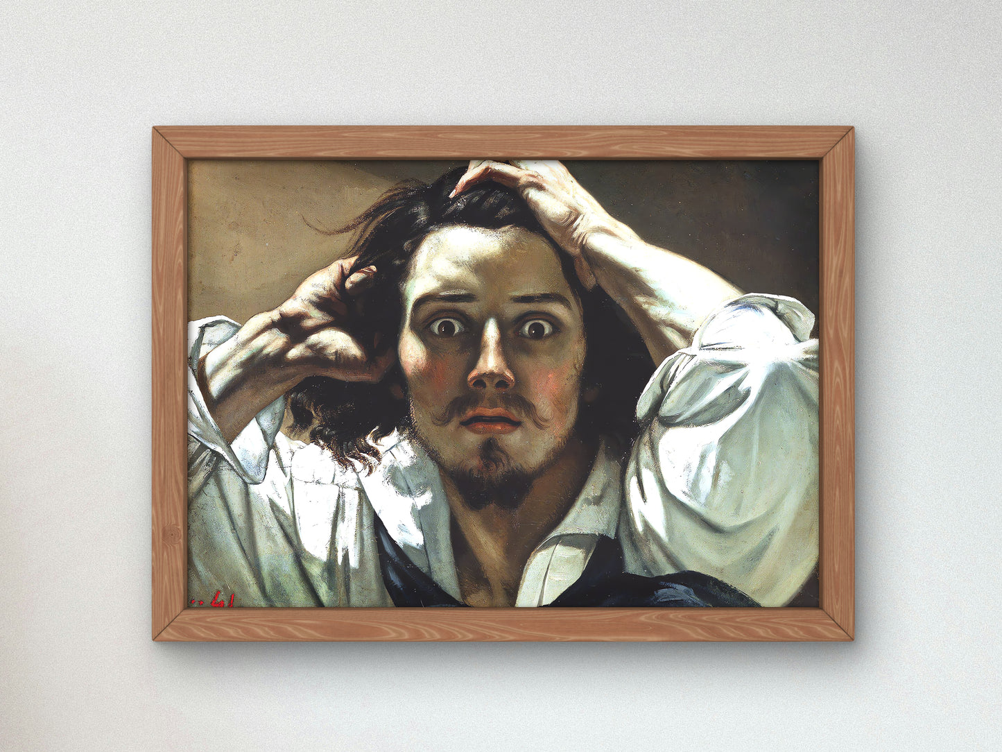 Desperate Man by Gustave Courbet 1843, Museum Quality Oil Painting Classical Art Poster, home deco, Housewarming Gift