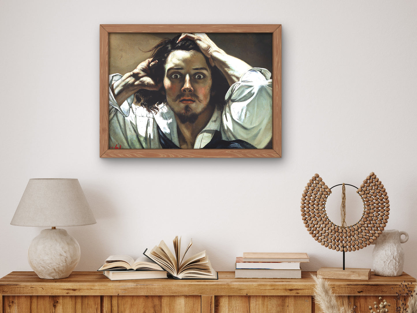 Desperate Man by Gustave Courbet 1843, Museum Quality Oil Painting Classical Art Poster, home deco, Housewarming Gift
