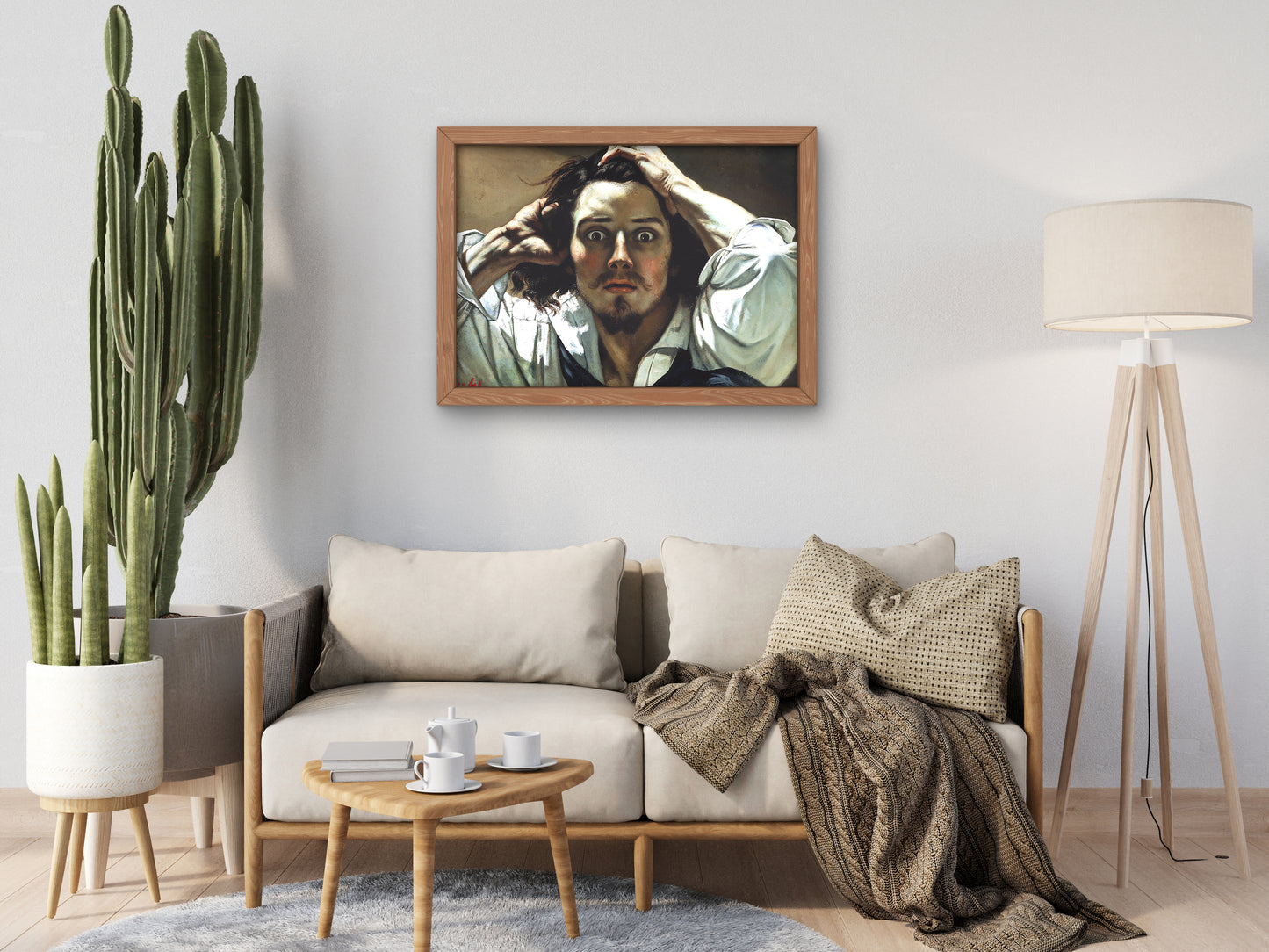 Desperate Man by Gustave Courbet 1843, Museum Quality Oil Painting Classical Art Poster, home deco, Housewarming Gift