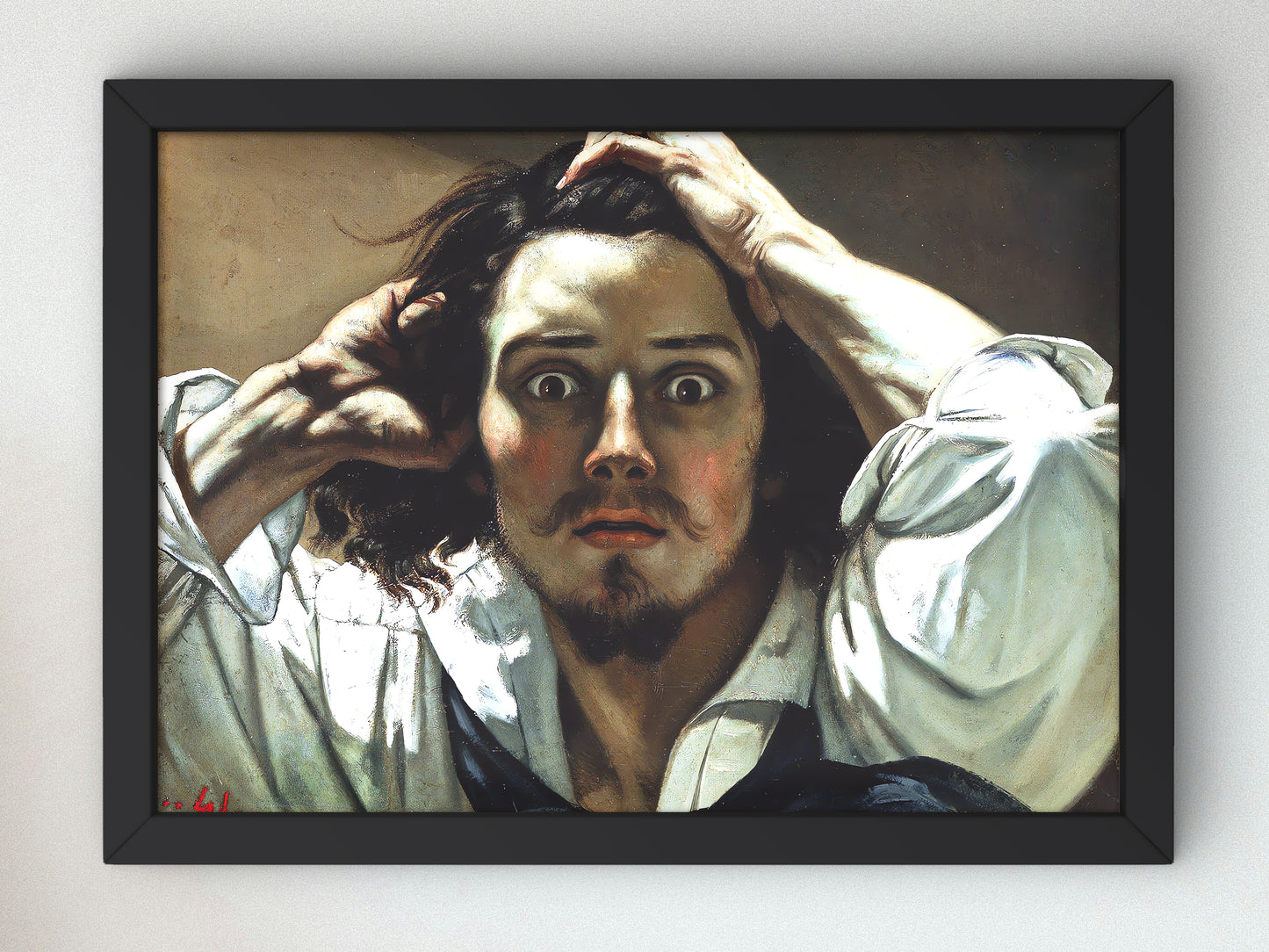 Desperate Man by Gustave Courbet 1843, Museum Quality Oil Painting Classical Art Poster, home deco, Housewarming Gift