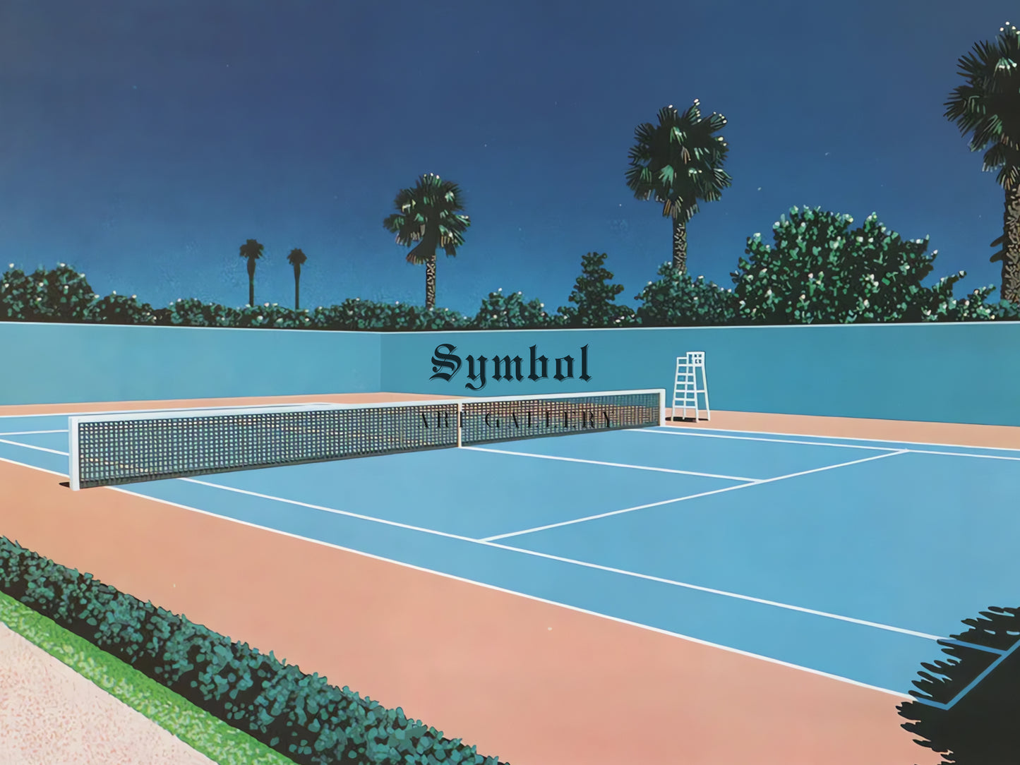 Tennis Camp by Hiroshi Nagai, Poster, 80's Aesthetic, Vaporwave, Synthwave, Japan Art, Retrowave,  Housewarming Art Gift