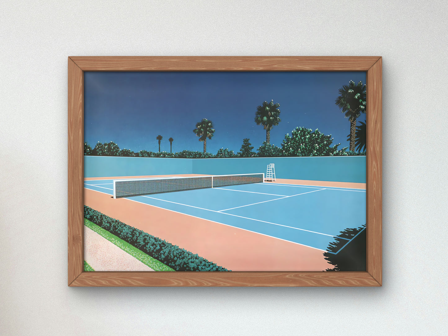 Tennis Camp by Hiroshi Nagai, Poster, 80's Aesthetic, Vaporwave, Synthwave, Japan Art, Retrowave,  Housewarming Art Gift
