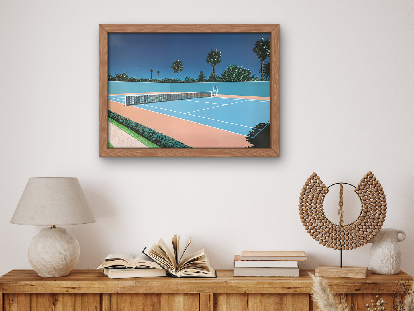 Tennis Camp by Hiroshi Nagai, Poster, 80's Aesthetic, Vaporwave, Synthwave, Japan Art, Retrowave,  Housewarming Art Gift