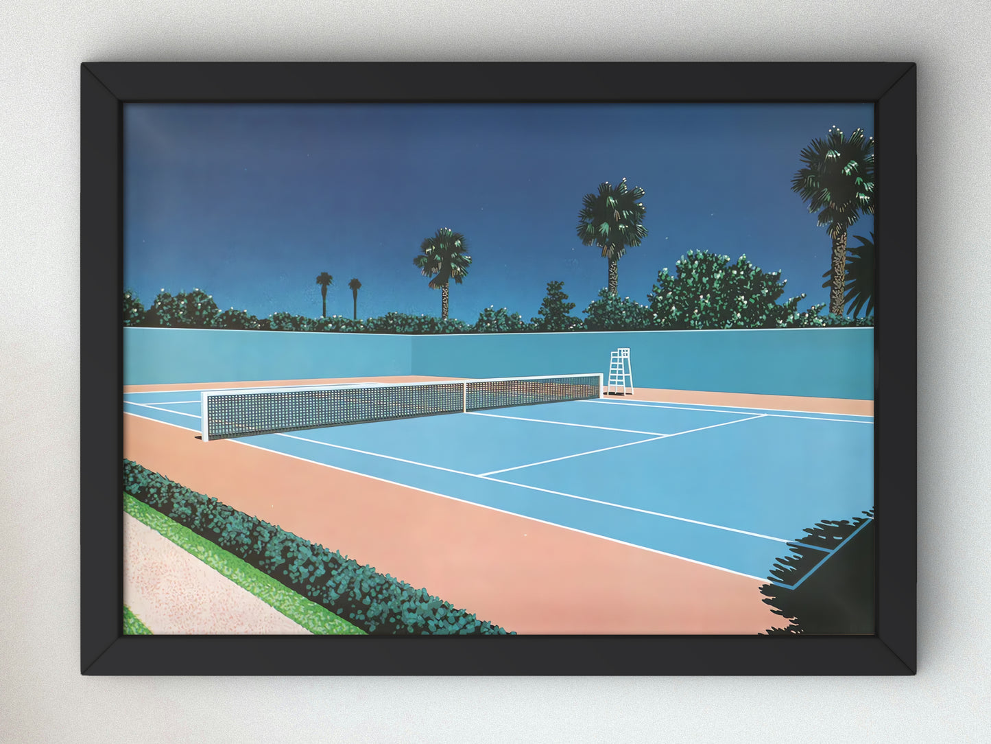 Tennis Camp by Hiroshi Nagai, Poster, 80's Aesthetic, Vaporwave, Synthwave, Japan Art, Retrowave,  Housewarming Art Gift