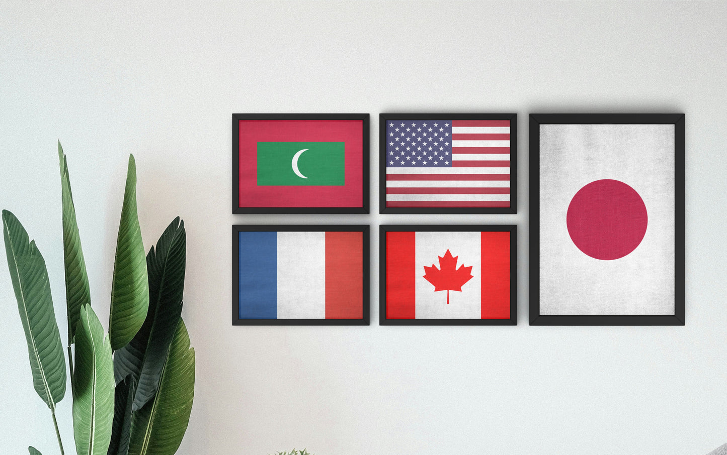 Drapeau Maldives Poster wall art prints Maldives Vintage Flag