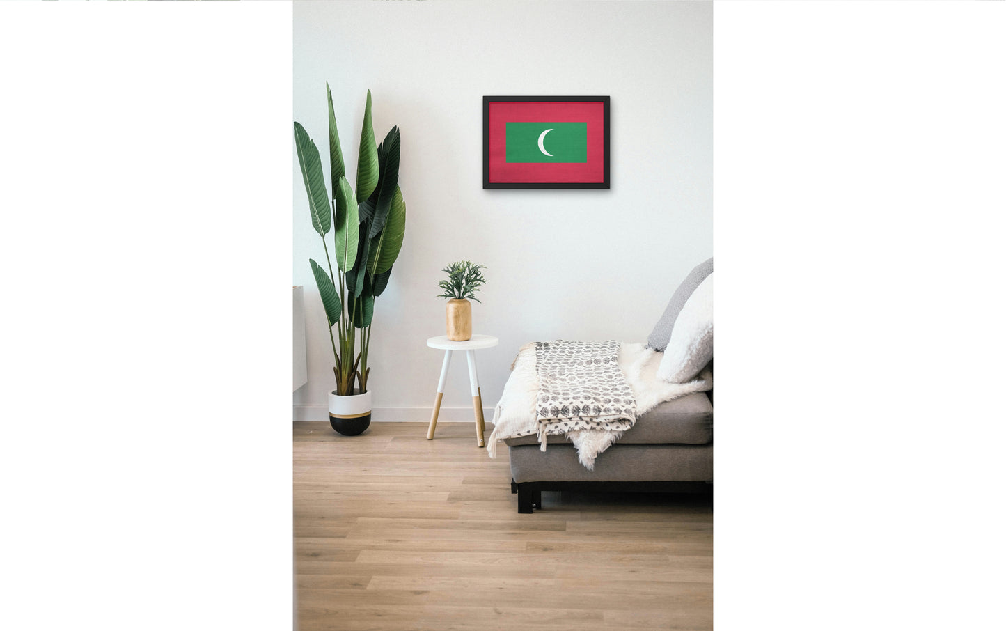 Drapeau Maldives Poster wall art prints Maldives Vintage Flag