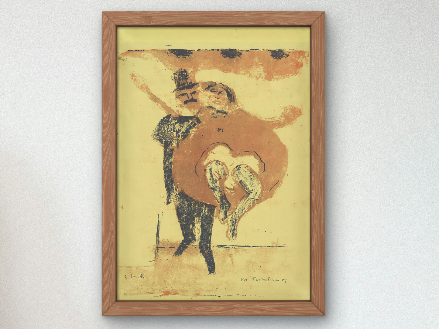 Pair of Dancers by Max Pechstein 1909, Museum Quality Oil Painting, Modern Art home decor, wall art Print Poster, Housewarming Gift