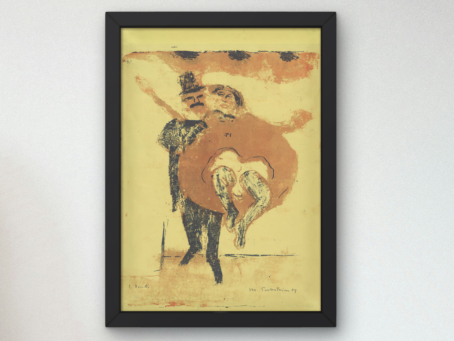 Pair of Dancers by Max Pechstein 1909, Museum Quality Oil Painting, Modern Art home decor, wall art Print Poster, Housewarming Gift