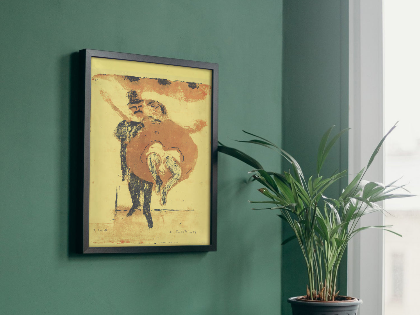 Pair of Dancers by Max Pechstein 1909, Museum Quality Oil Painting, Modern Art home decor, wall art Print Poster, Housewarming Gift