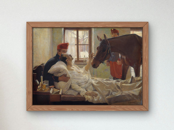 A Dear Visitor by Max Kurzweil 1894, Art Print, Museum Quality Oil Painting print, home decor, Home Gift