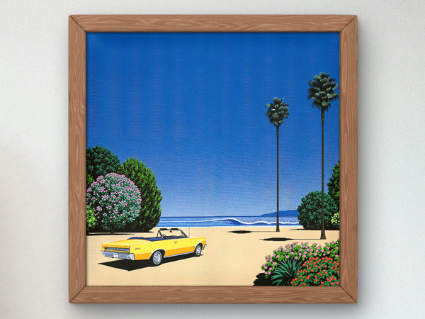 Coastline at Lover's Point by Hiroshi Nagai Art Print, Vaporwave, Synthwave, Japan Art, Museum Quality artwork gallery poster, wall art