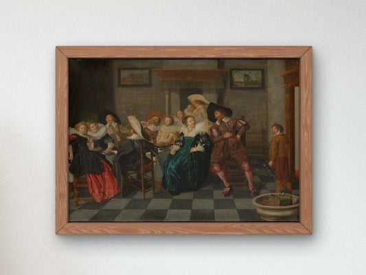 A Banquet by Dirck Hals, 1628, Baroque and Chiaroscuro, fine art print