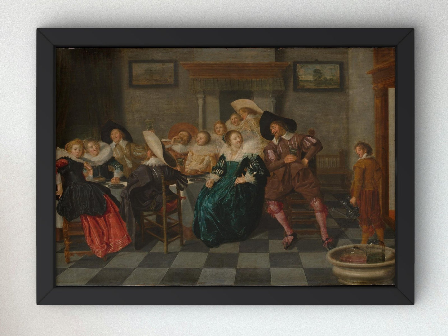 A Banquet by Dirck Hals, 1628, Baroque and Chiaroscuro, fine art print