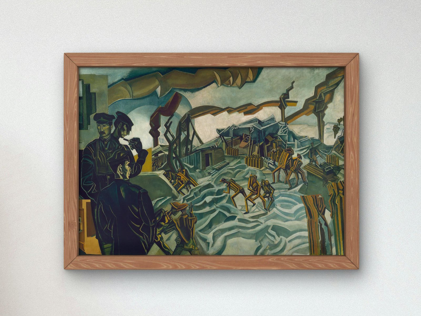 A Battery Shelled by Wyndham Lewis, 1919, Cubism and Abstract Art, fine art print