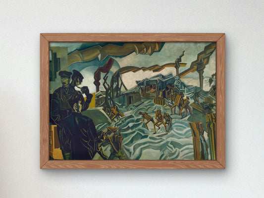 A Battery Shelled by Wyndham Lewis, 1919, Cubism and Abstract Art, fine art print