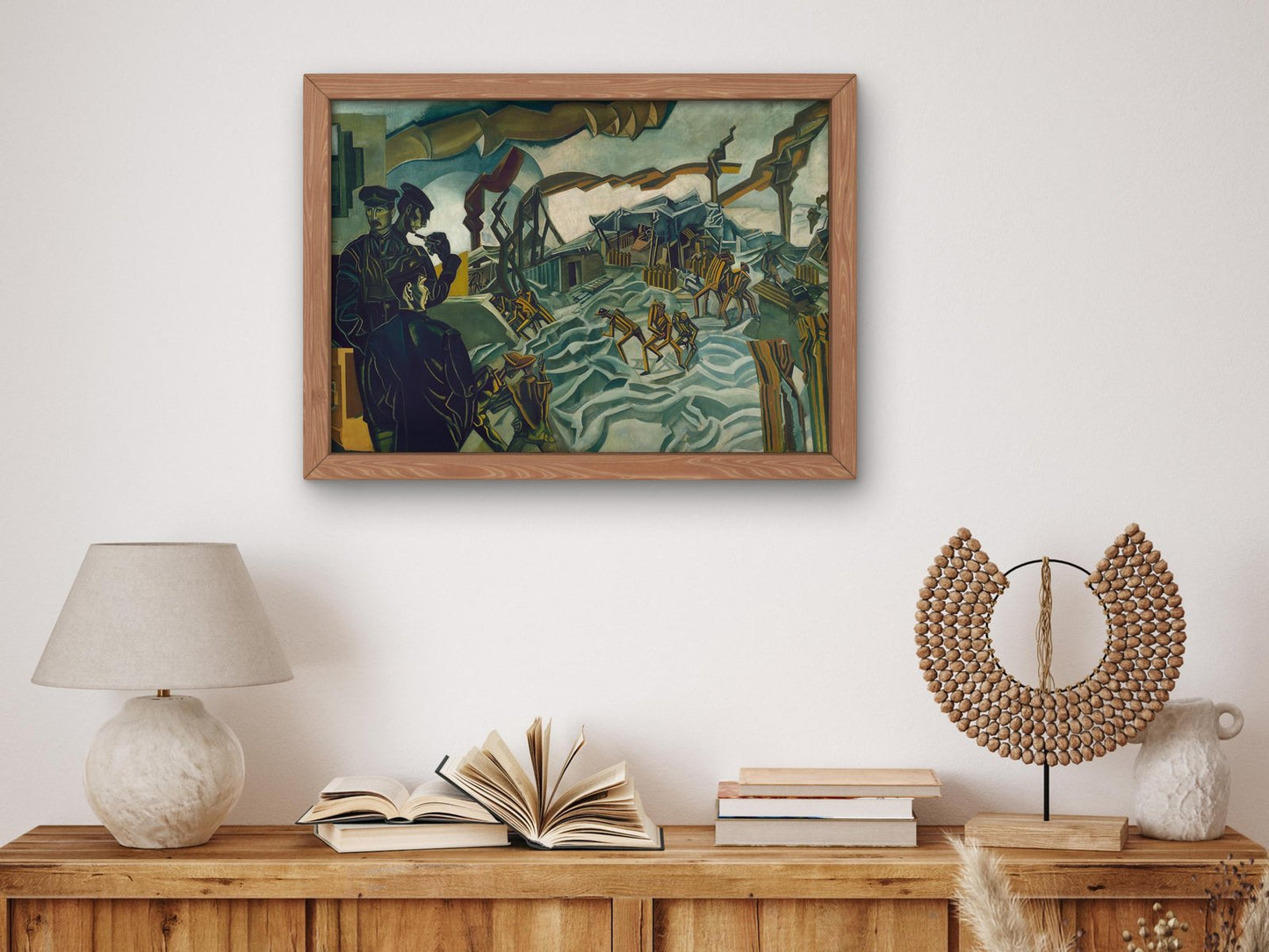 A Battery Shelled by Wyndham Lewis, 1919, Cubism and Abstract Art, fine art print