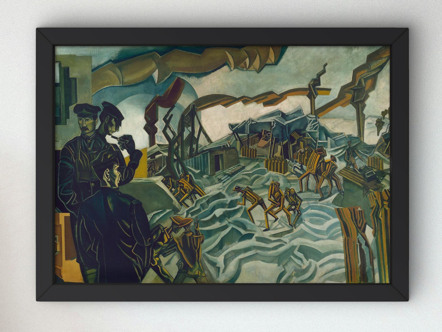 A Battery Shelled by Wyndham Lewis, 1919, Cubism and Abstract Art, fine art print