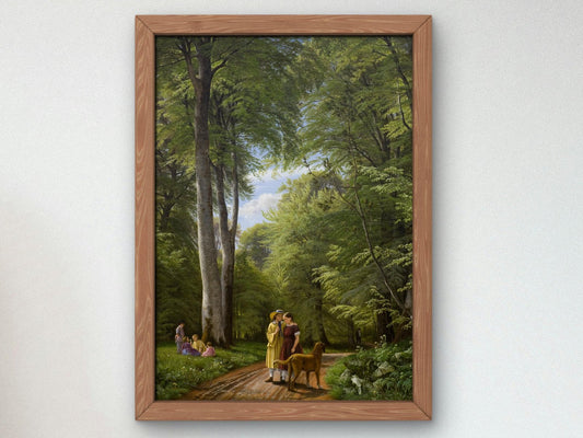 A Beech Wood in May near Iselingen Manor Zealand by Peter Christian Skovgaard, 1857, Romanticism, fine art print