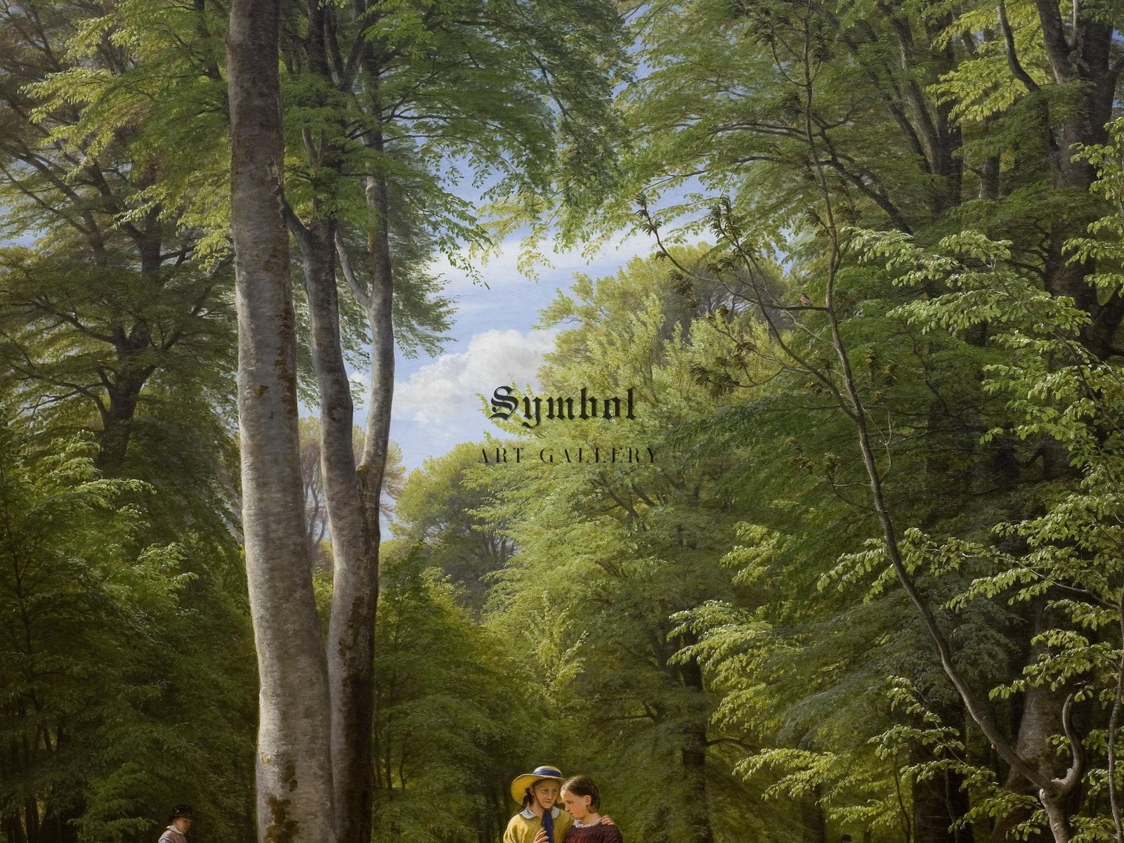 A Beech Wood in May near Iselingen Manor Zealand by Peter Christian Skovgaard, 1857, Romanticism, fine art print