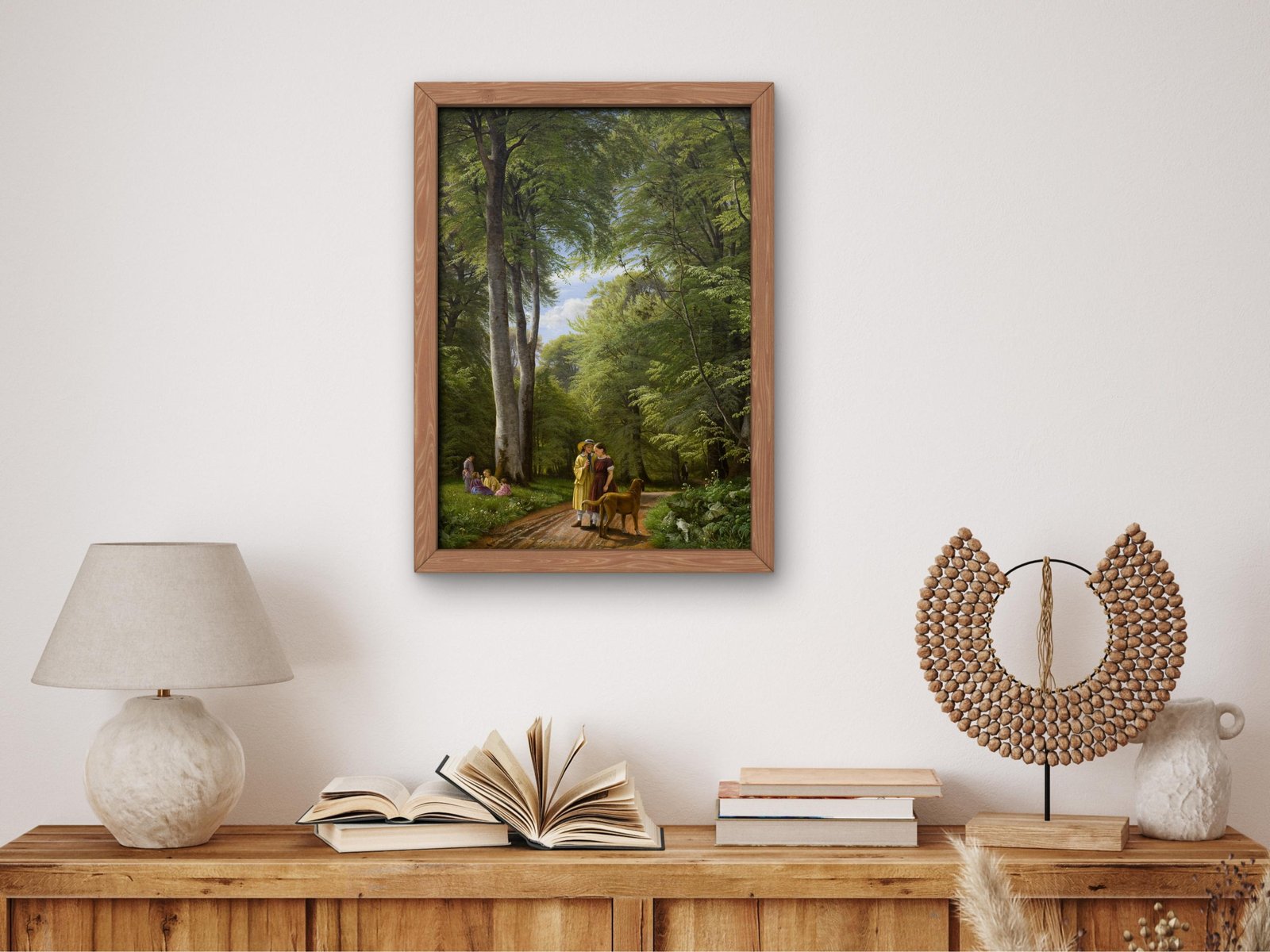 A Beech Wood in May near Iselingen Manor Zealand by Peter Christian Skovgaard, 1857, Romanticism, fine art print