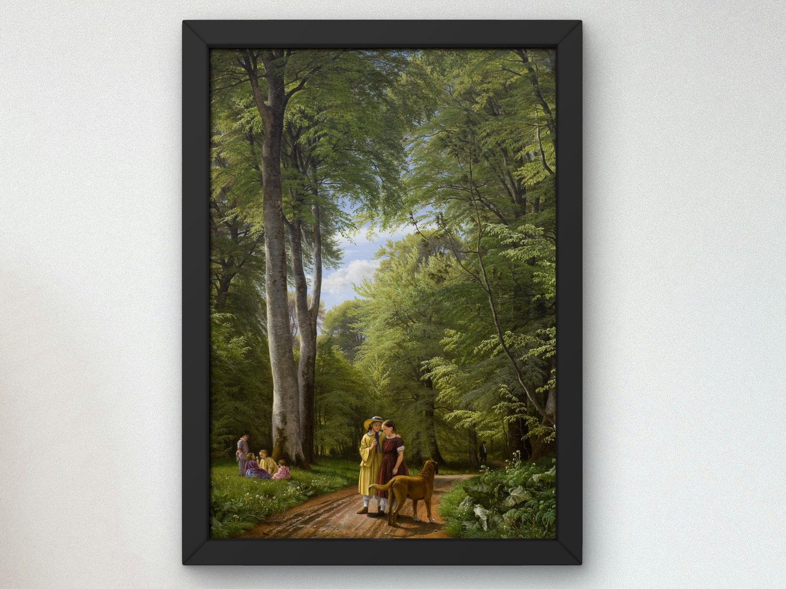 A Beech Wood in May near Iselingen Manor Zealand by Peter Christian Skovgaard, 1857, Romanticism, fine art print