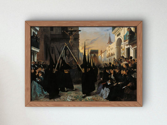 A Confraternity in Procession by Alfred Dehodencq, 1851, Orientalism and Exoticism, fine art print