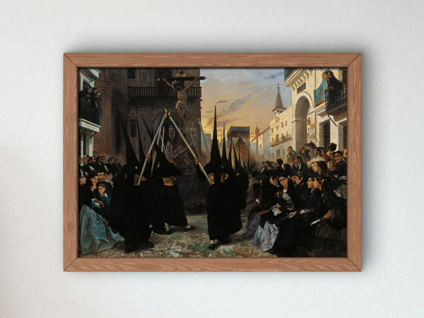 A Confraternity in Procession by Alfred Dehodencq 1851, Wall Art Print, Fine Art Reproduction, Museum Quality Decor