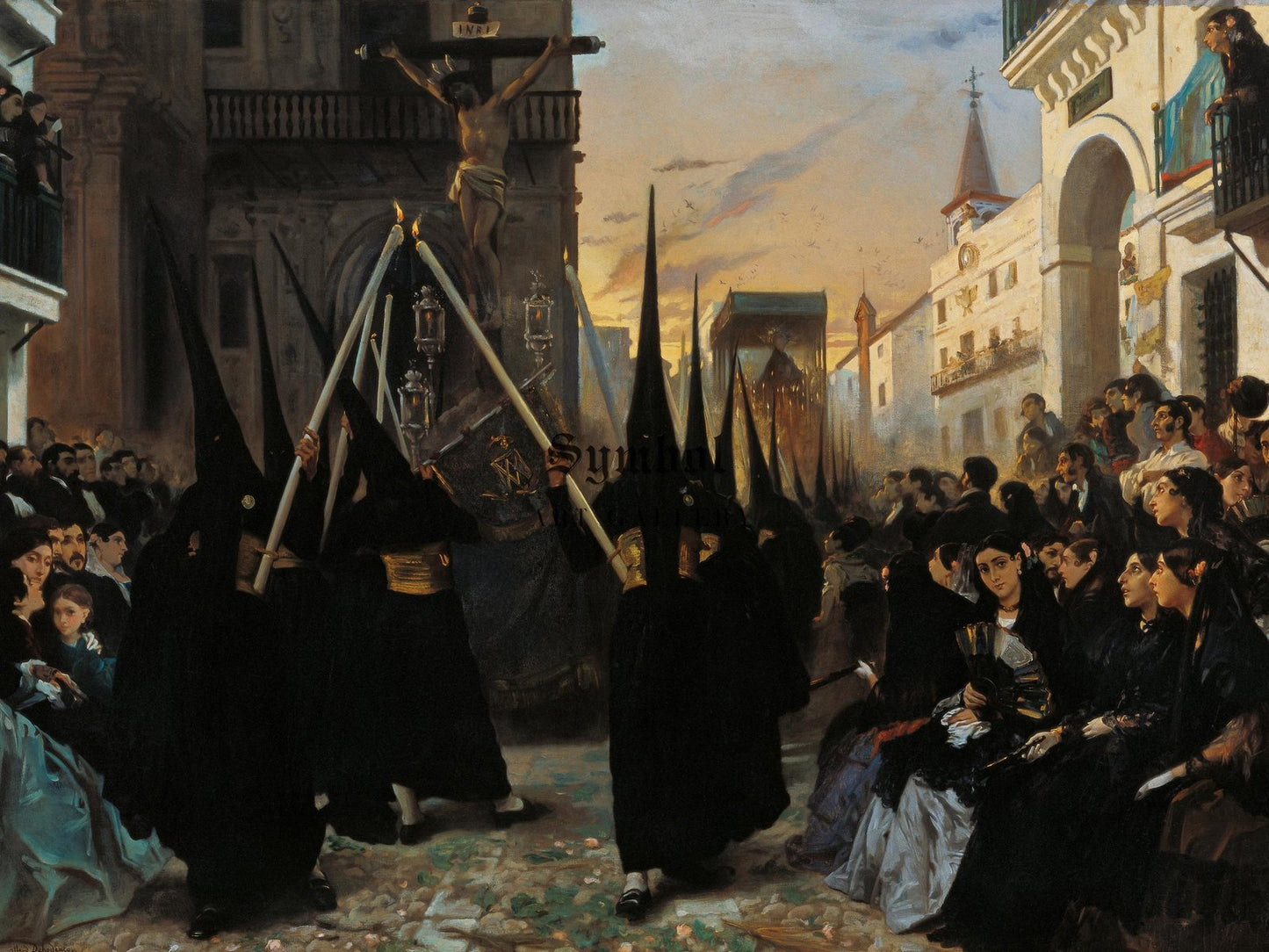A Confraternity in Procession by Alfred Dehodencq, 1851, Orientalism and Exoticism, fine art print